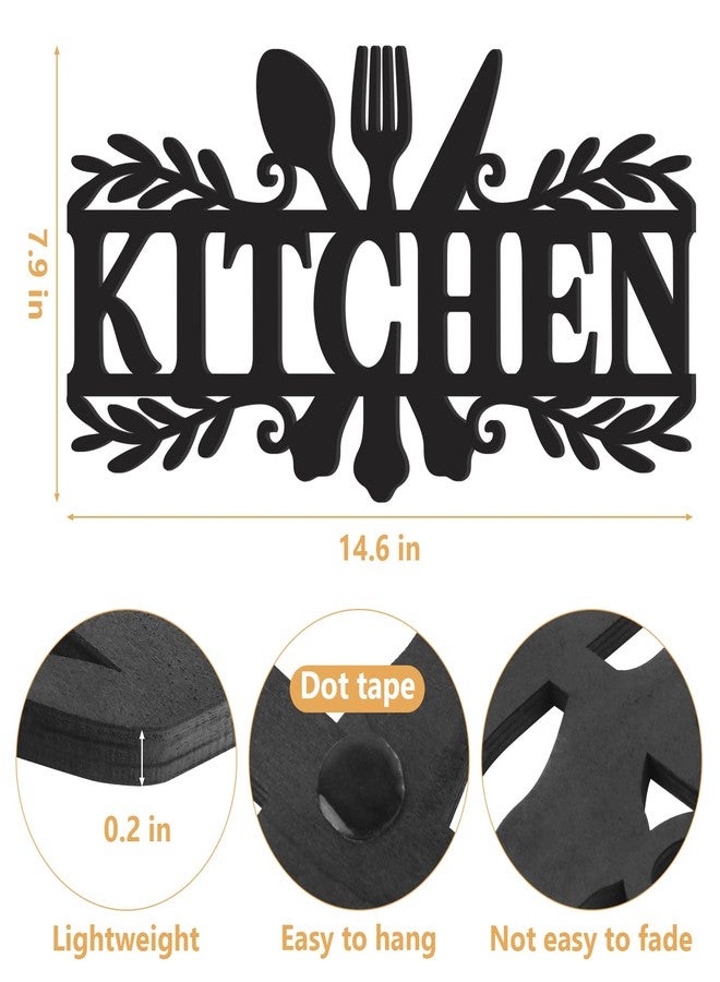 KOYILTD Kitchen Sign,Dining Room Wall Decor Rustic Metal Kitchen Decor Sign,Kitchen Word Art Farmhouse Cooking - Image 3